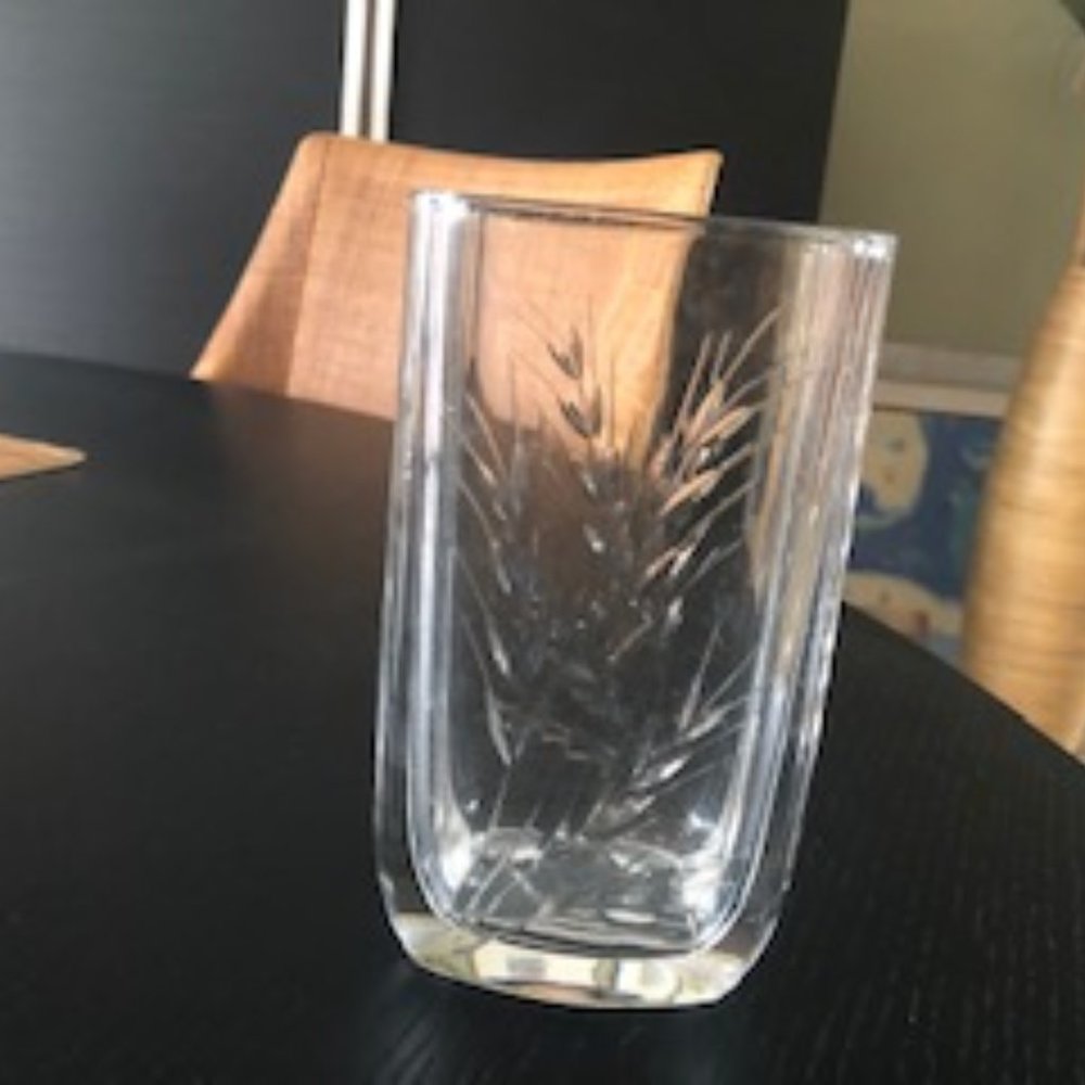 Etched Glass Vase